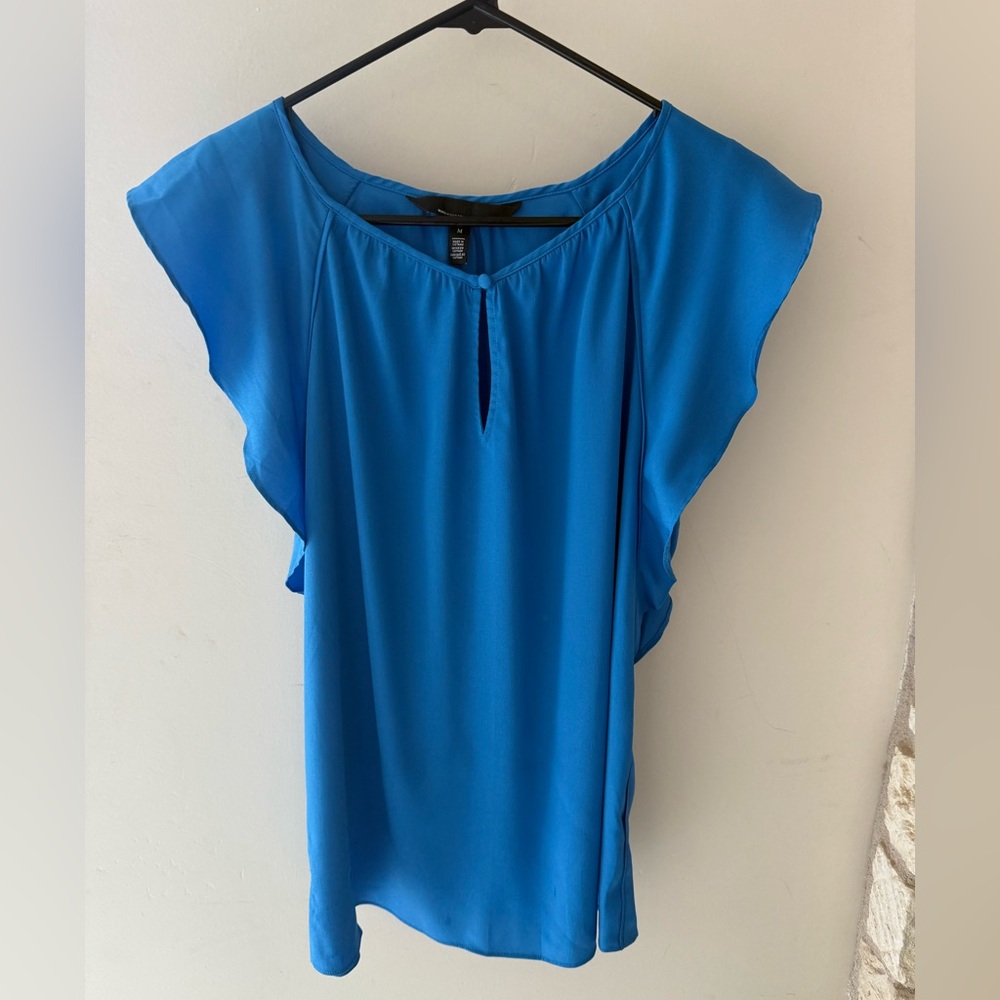 White House Black Market Vibrant Blue Blouse